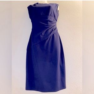 DIANE VON FURSTENBERG - Navy Blue fitted dress